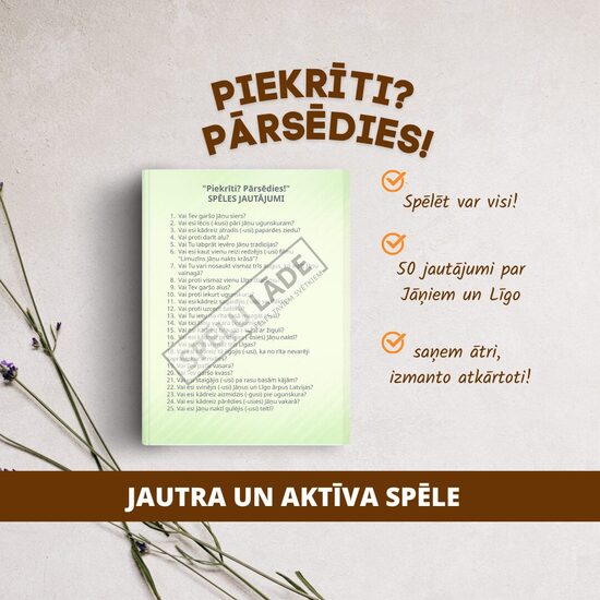 SPĒLE "PIEKRĪTI? PĀRSĒDIES!"